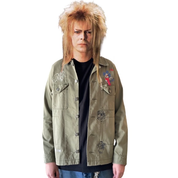 The LABYRINTH Custom embroidered jacket / David Bowie winter teen  Medium 🎄 - Picture 2 of 14